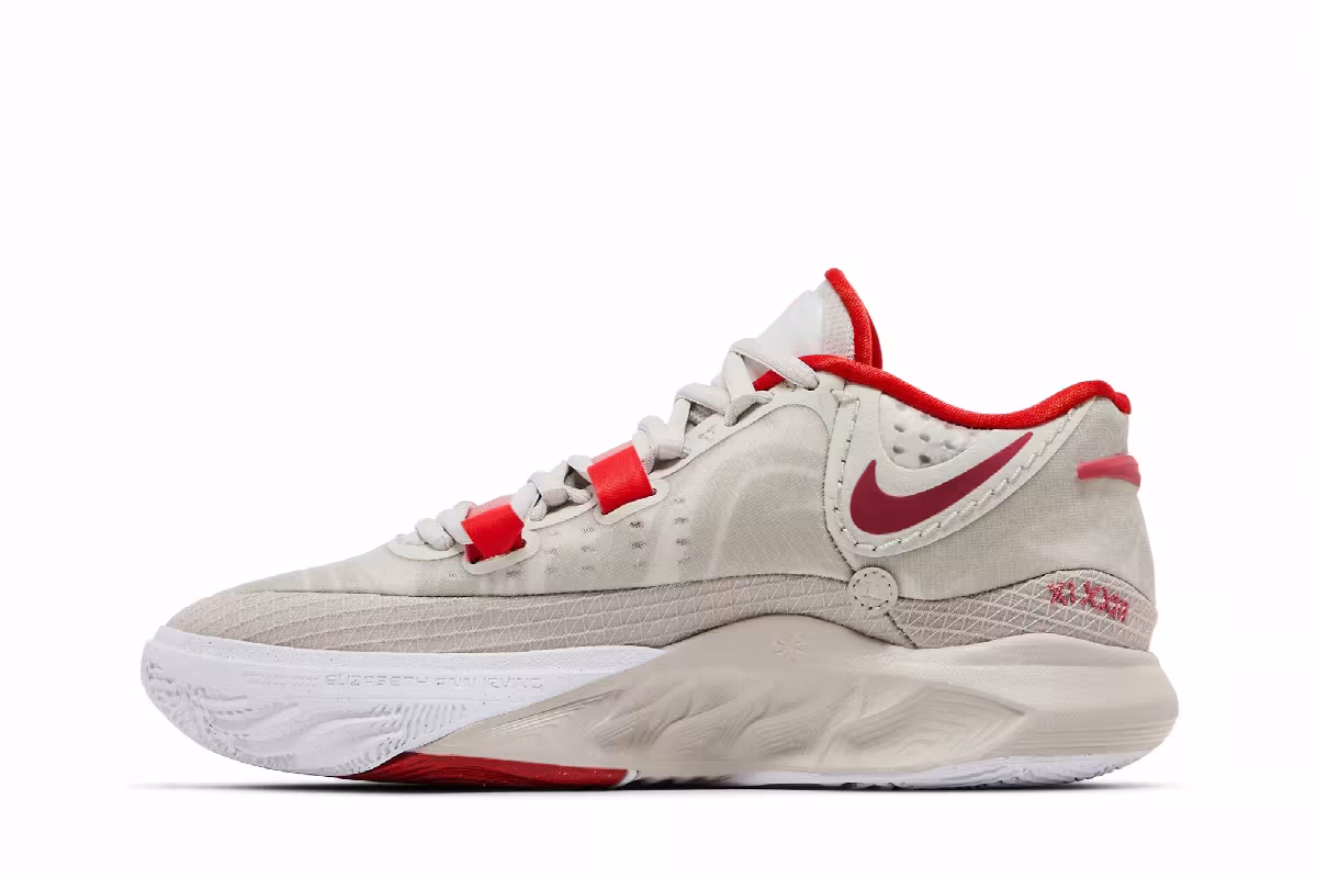 Nike Kyrie 8 Light Bone Picante Red, view 4