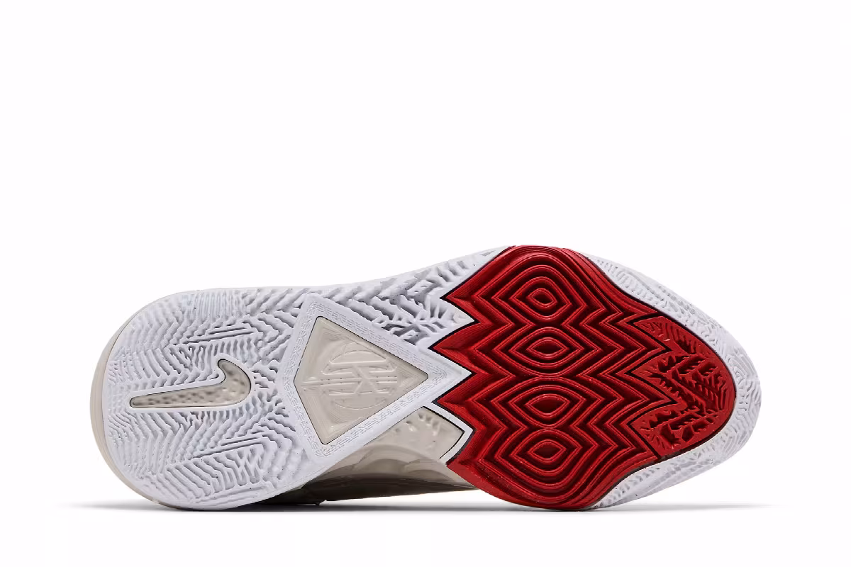 Nike Kyrie 8 Light Bone Picante Red, view 5
