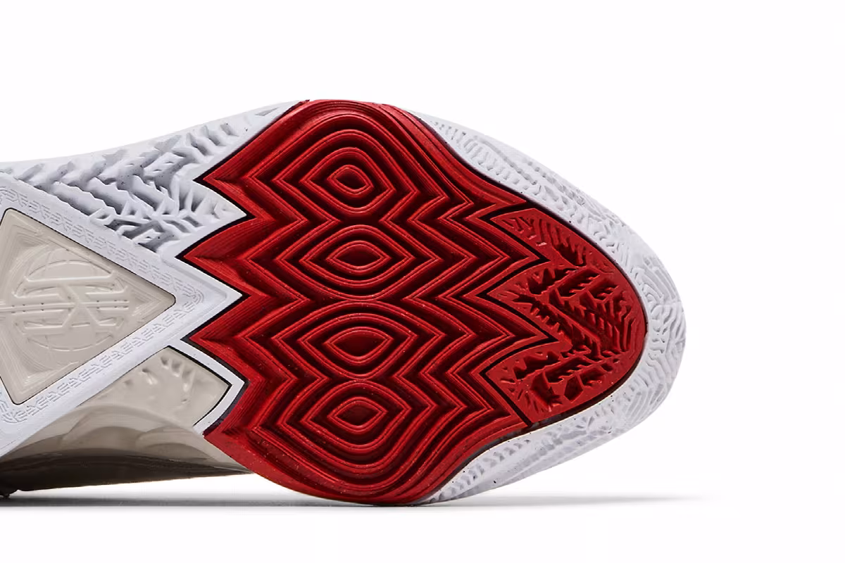 Nike Kyrie 8 Light Bone Picante Red, view 6