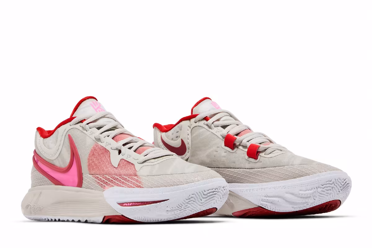 Nike Kyrie 8 Light Bone Picante Red, view 9