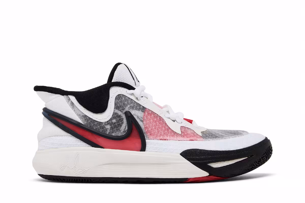 Nike Kyrie 8 GO GS White University Red, view 2