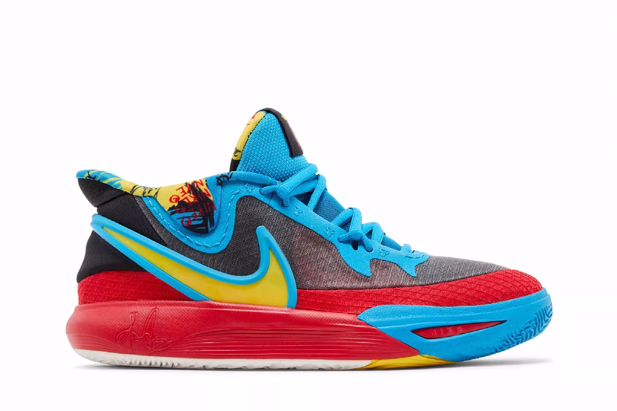 Nike Kyrie 8 GO SE GS Black Blue Tour Yellow, view 2