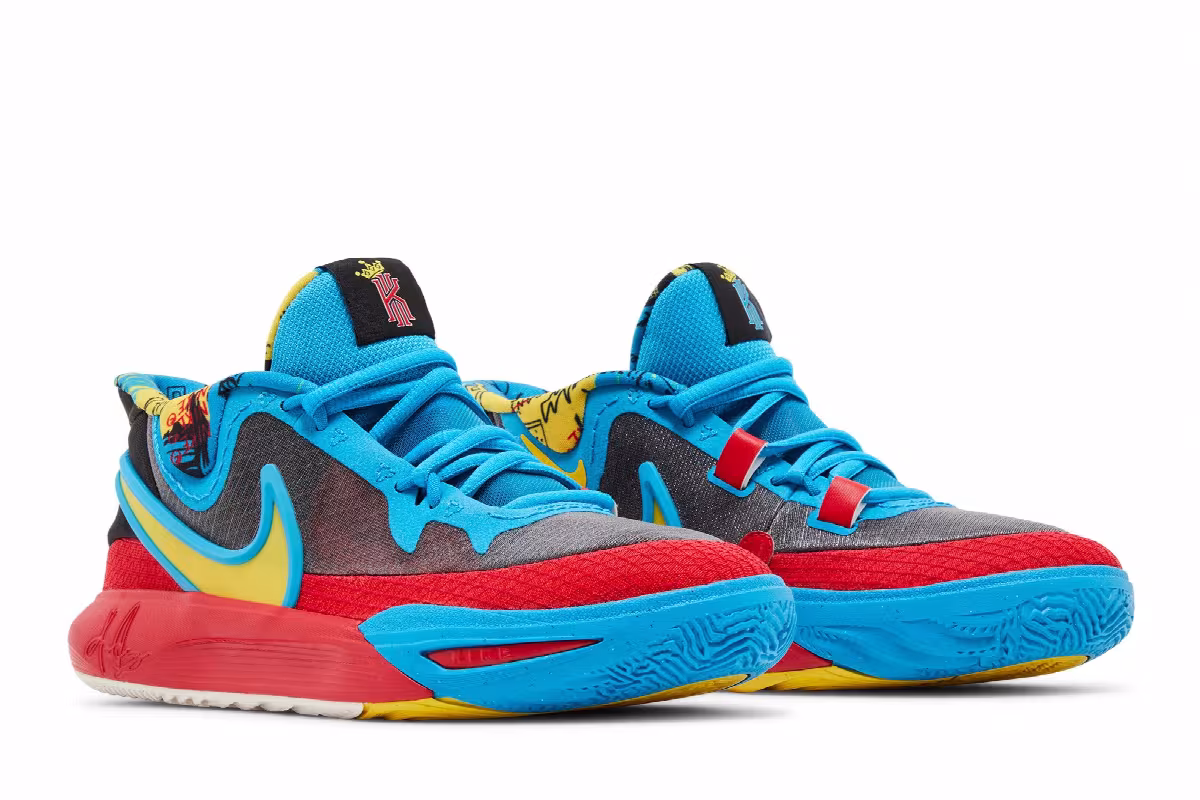 Nike Kyrie 8 GO SE GS Black Blue Tour Yellow, view 9