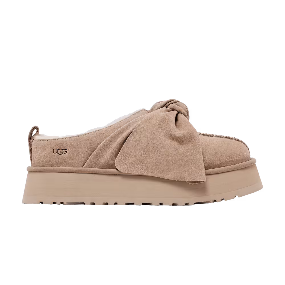 UGG Women's Platform Slip-On Bow Slipper Sand