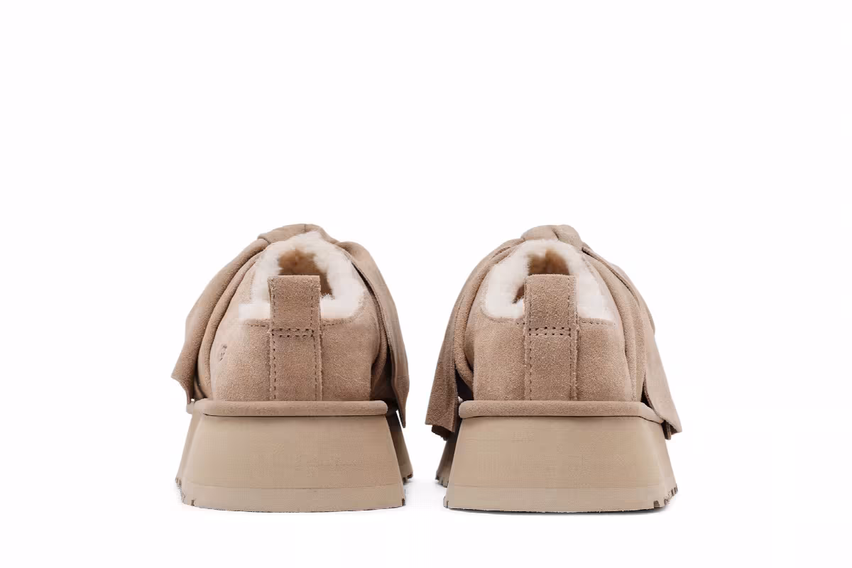 UGG Women's Platform Slip-On Bow Slipper Sand, view 7