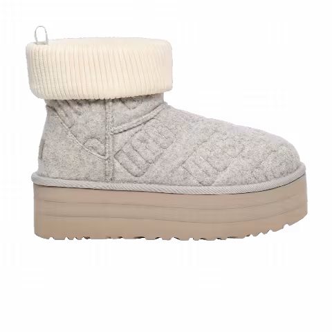 UGG Wmns Classic Mini Platform Felted Boot 'Grey'