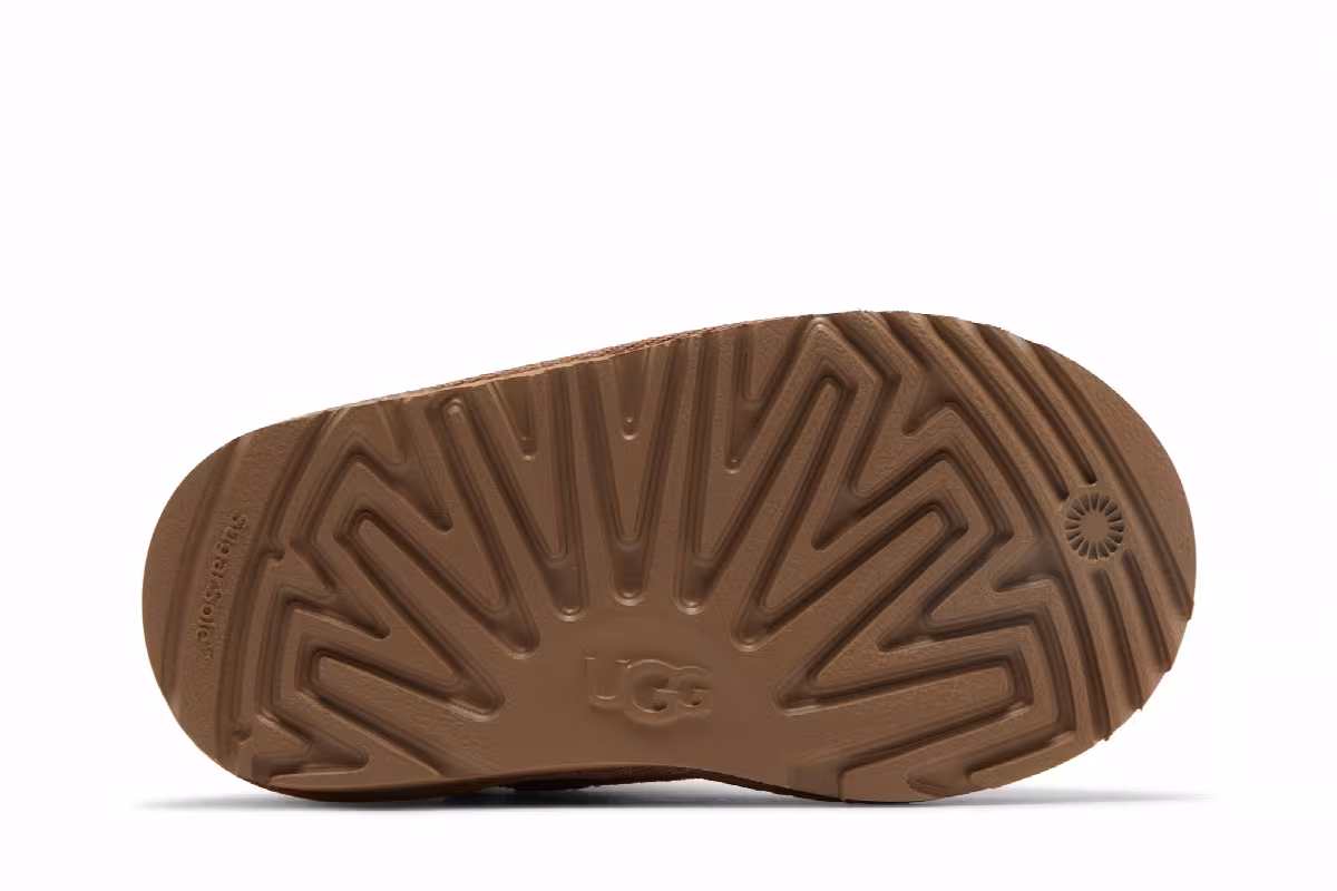 UGG Classic Mini Zipper Tape Logo Boot Toddler Chestnut, view 5