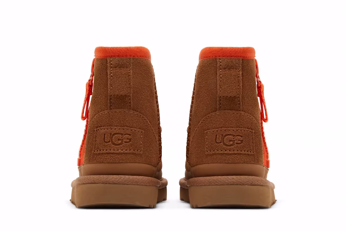 UGG Classic Mini Zipper Tape Logo Boot Toddler Chestnut, view 7