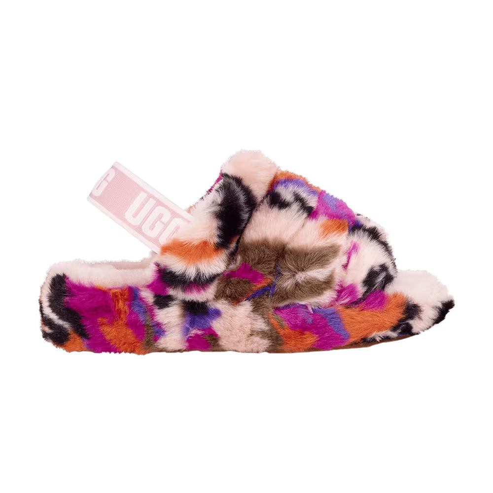UGG Women's Fluff Yeah Logo Slide Multi-Color