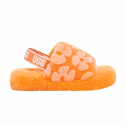 UGG Fluff Yeah Slide Kids 'California Poppy'