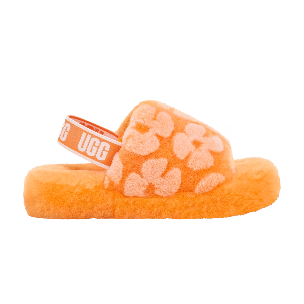 UGG Fluff Yeah Slide Kids California Poppy