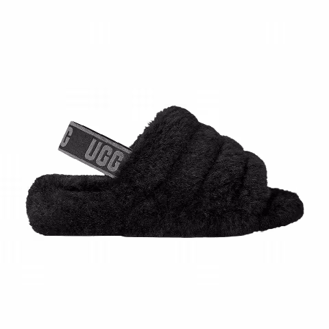 UGG Wmns Fluff Yeah Slide 'Black Dark Shadow'