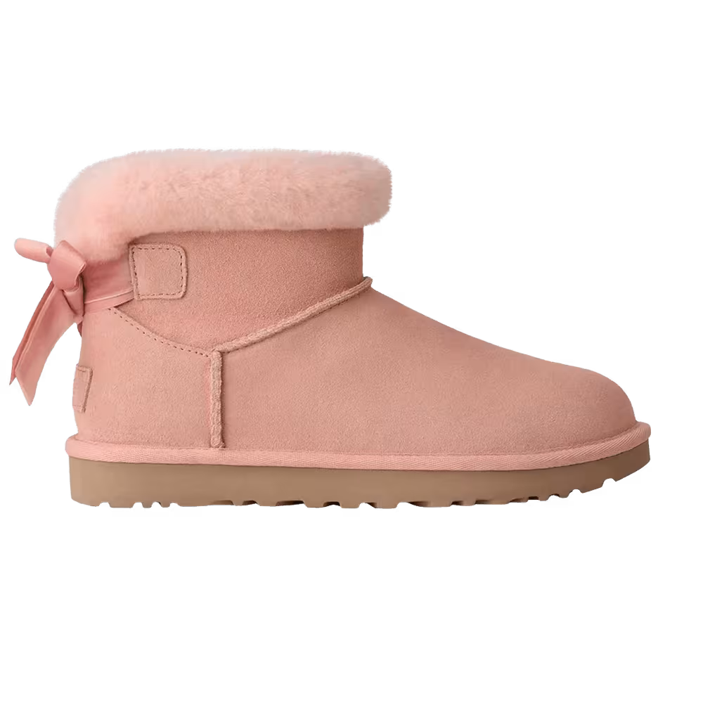 UGG Women's Mini Bailey Mixed Bow Boot Beige Blush