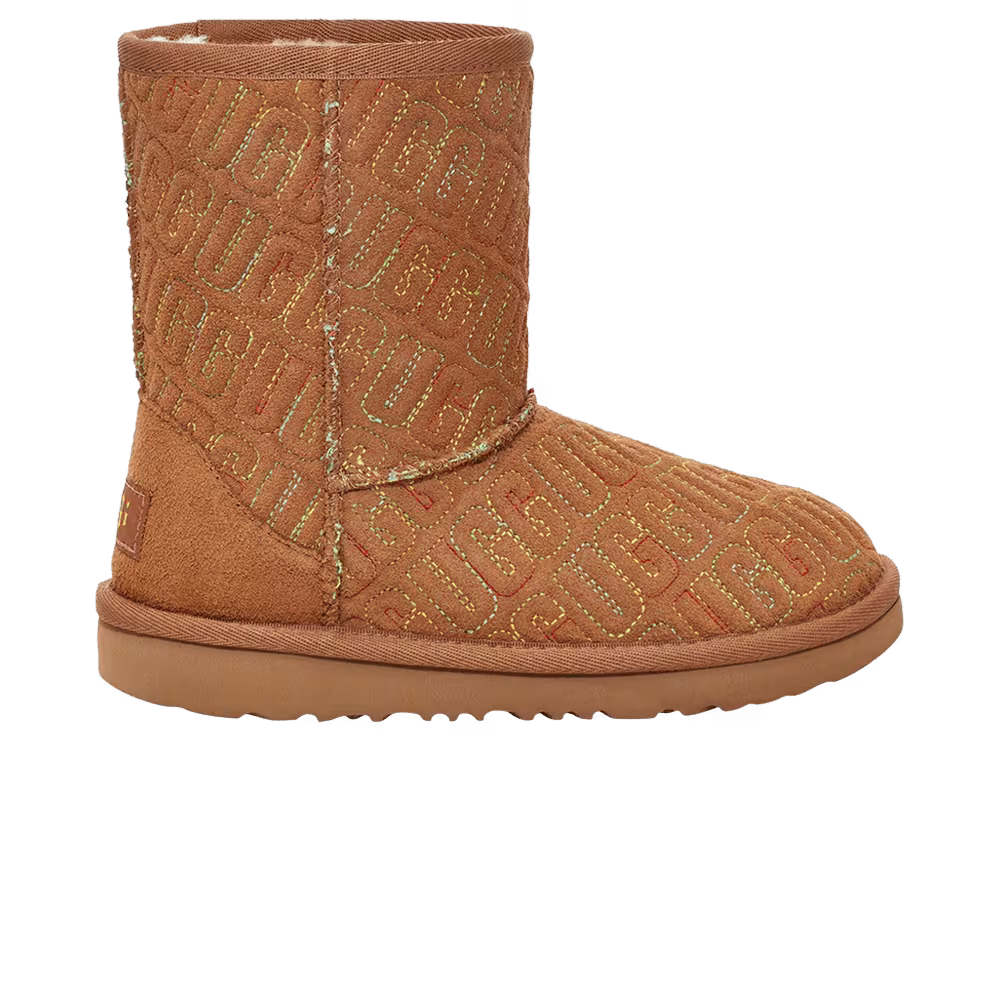 UGG Classic II Boot Kids Graphic Stitch - Chestnut