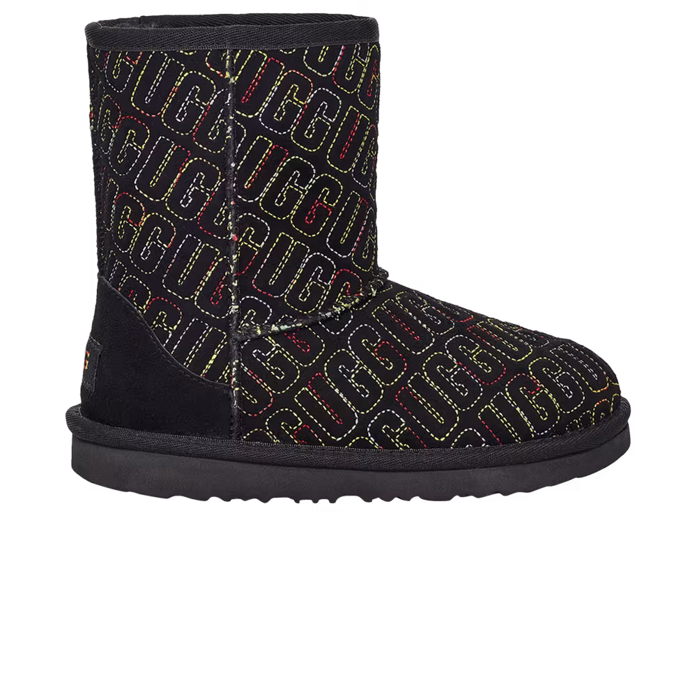 UGG Classic II Boot Kids Graphic Stitch - Black