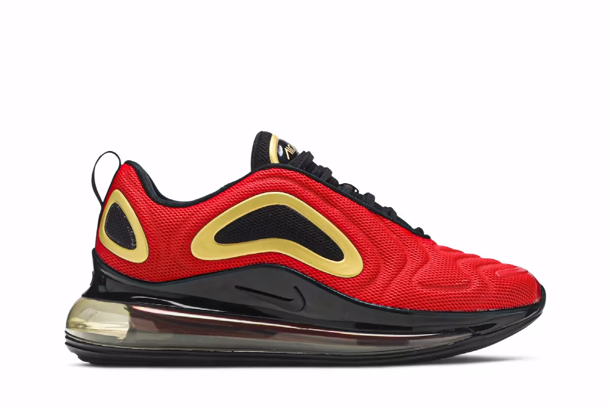 Nike Women's Air Max 720 Red Gold, view 2