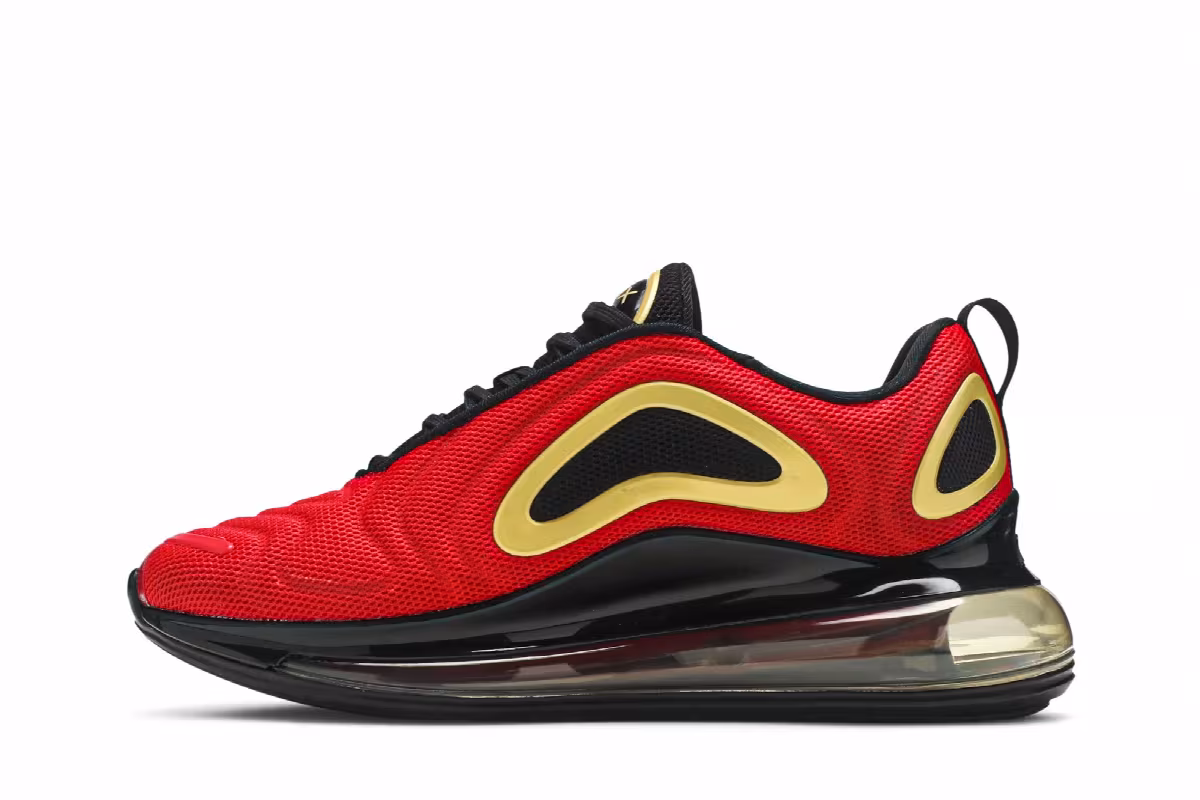 Nike Women's Air Max 720 Red Gold, view 4