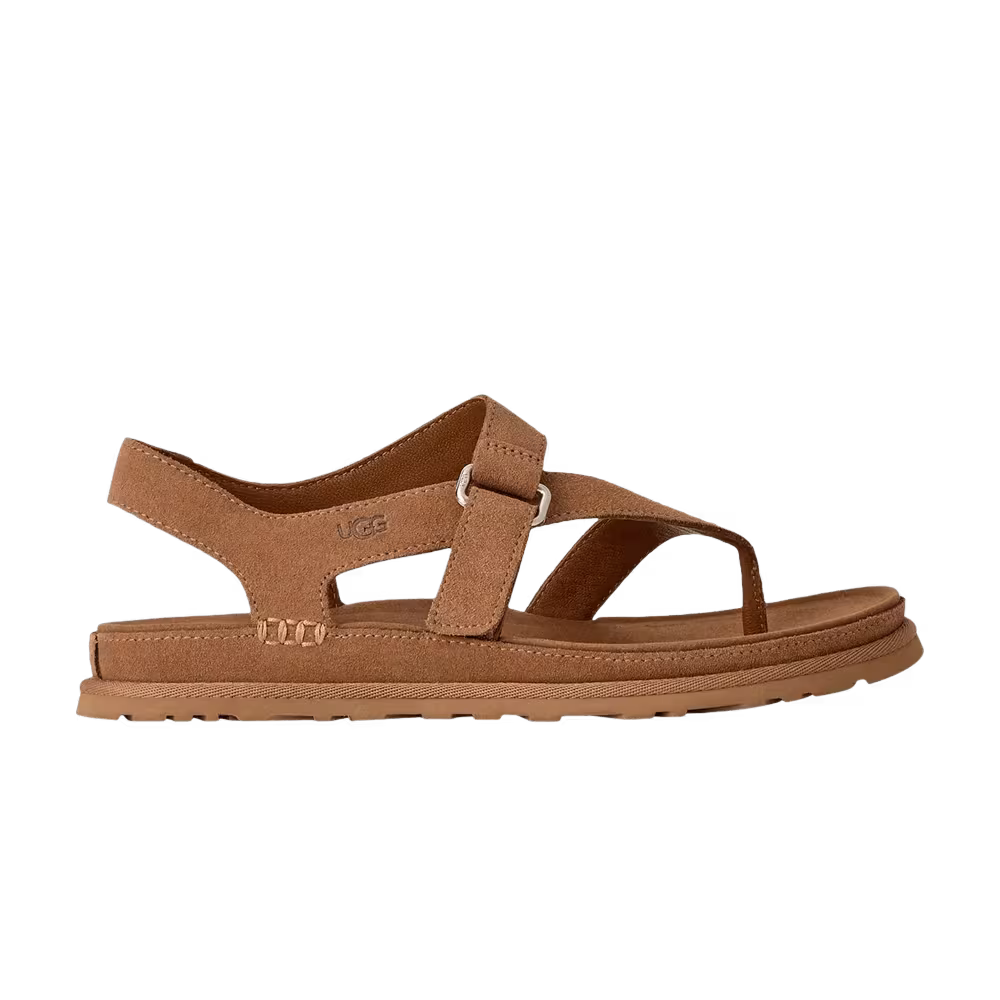 UGG Women's GoldenGaze Toe Post Chestnut
