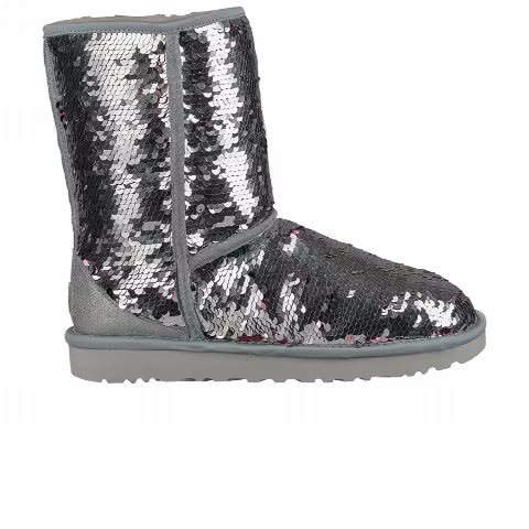 UGG Wmns Classic Short Boot 'Sequin - Silver'