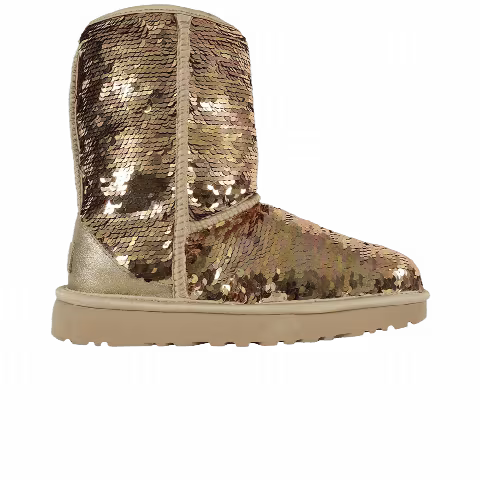 UGG Wmns Classic Short Boot 'Sequin - Gold'