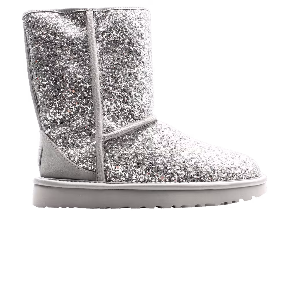 UGG Women's Classic Short Cosmos Glitter - Silver