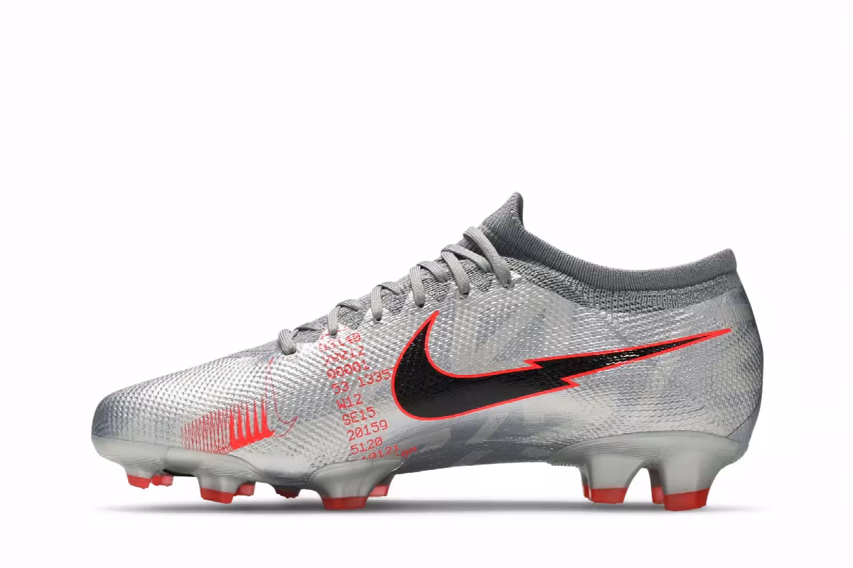 Nike Mercurial Vapor 13 Pro FG Metallic Grey Crimson, view 4