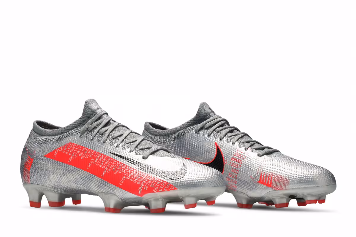 Nike Mercurial Vapor 13 Pro FG Metallic Grey Crimson, view 9