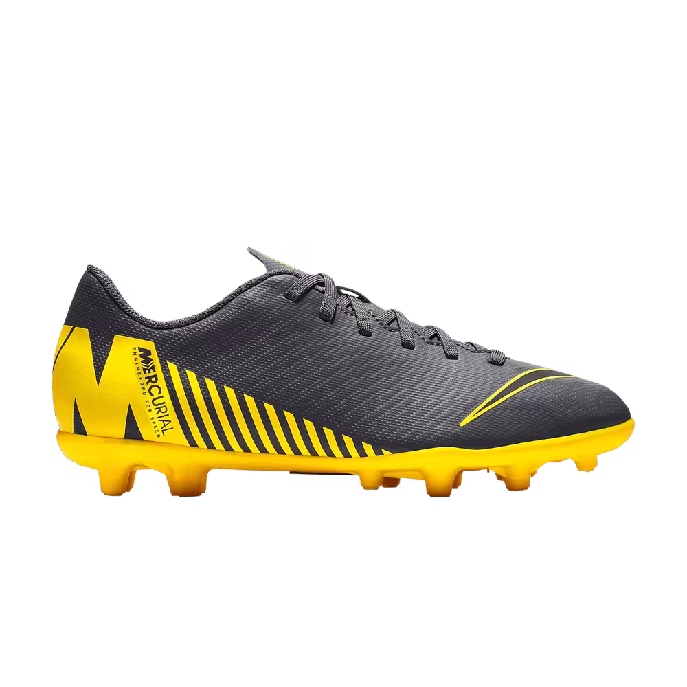 Nike Mercurial Vapor 12 Club FG MG GS Grey Opti Yellow