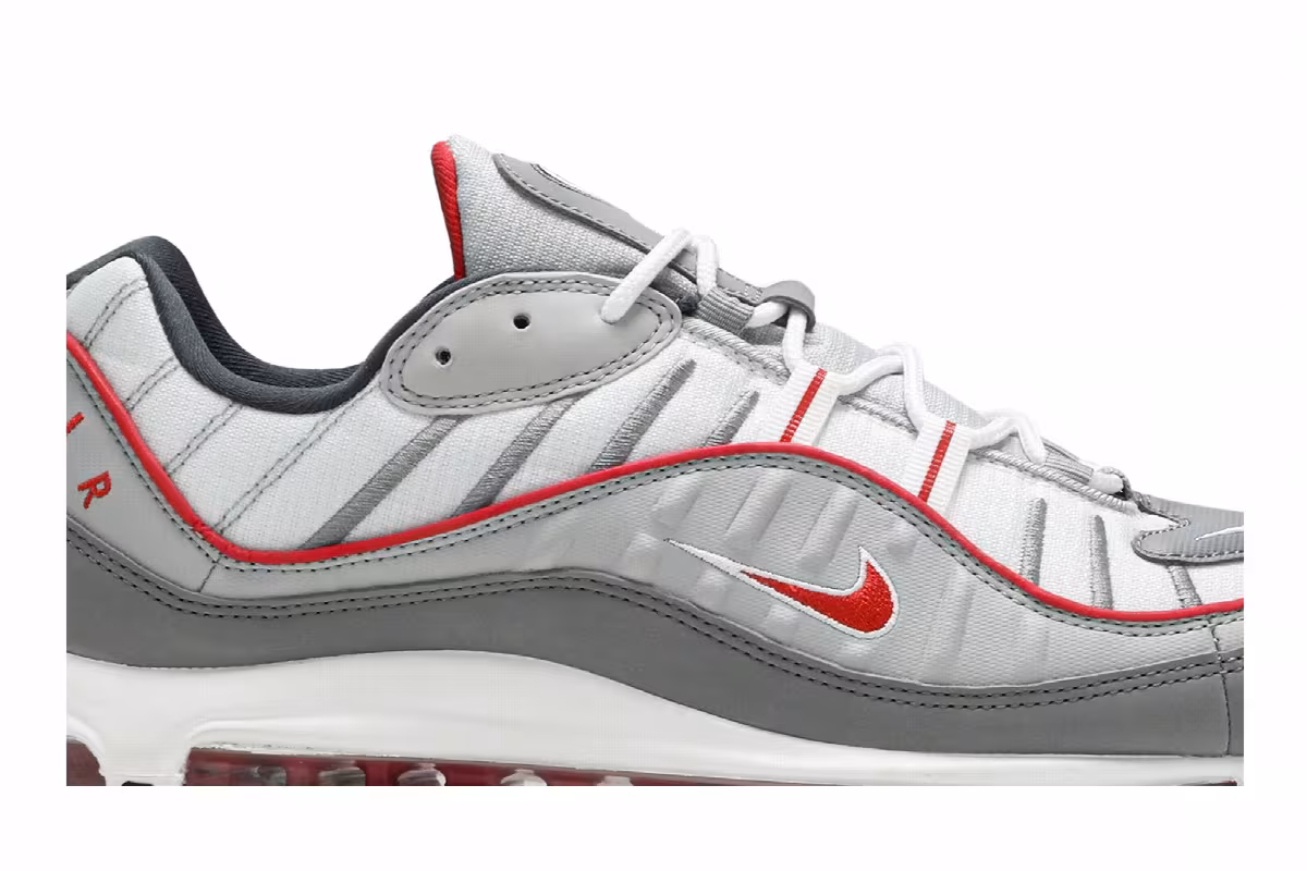 Nike Air Max 98 Particle Grey Red, view 3