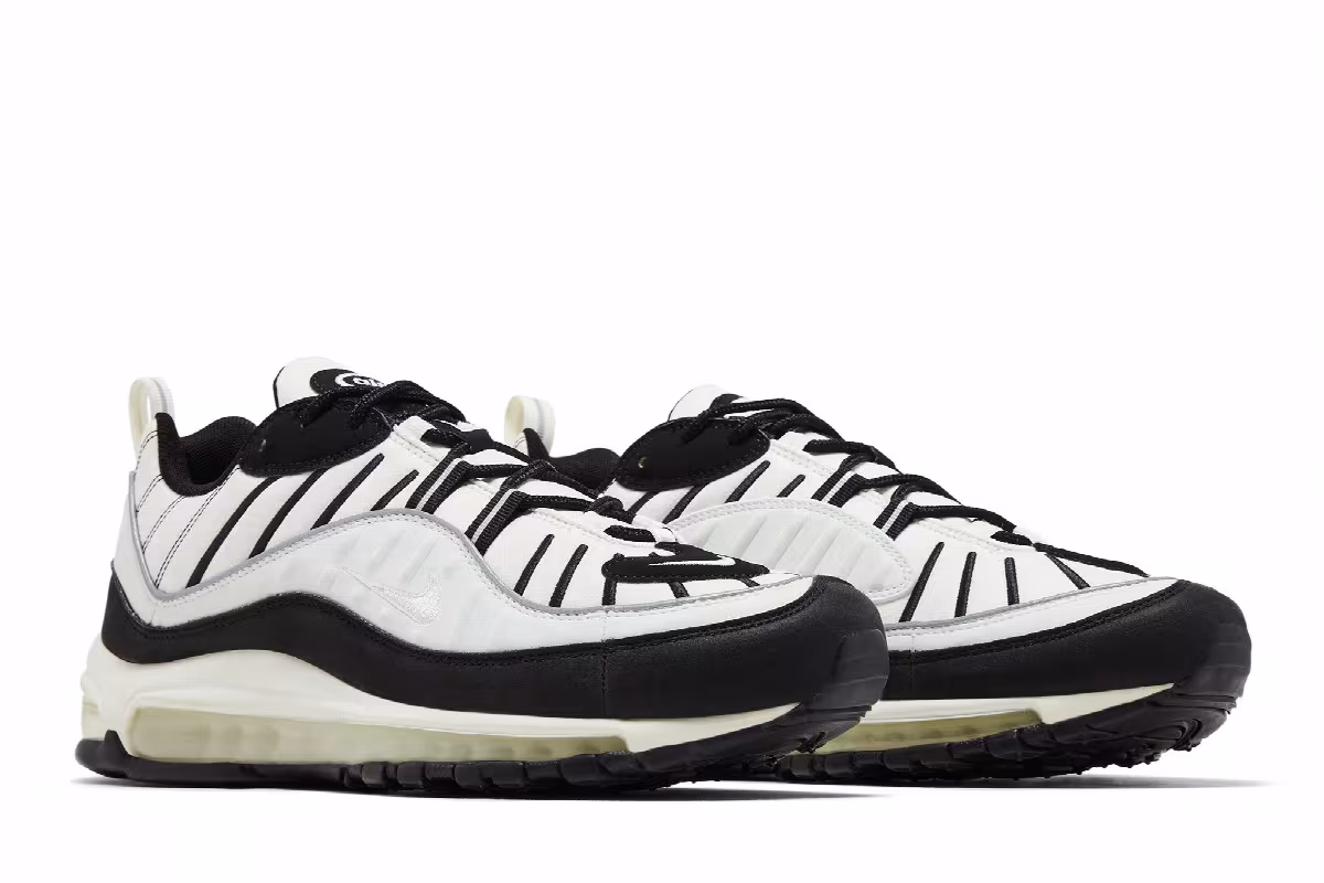 Nike Women's Air Max 98 Black Sail, view 9