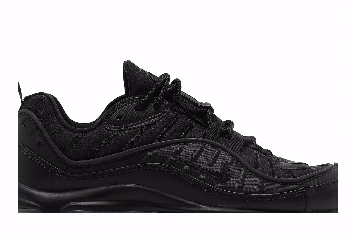 Nike Air Max 98 GS Triple Black, view 3