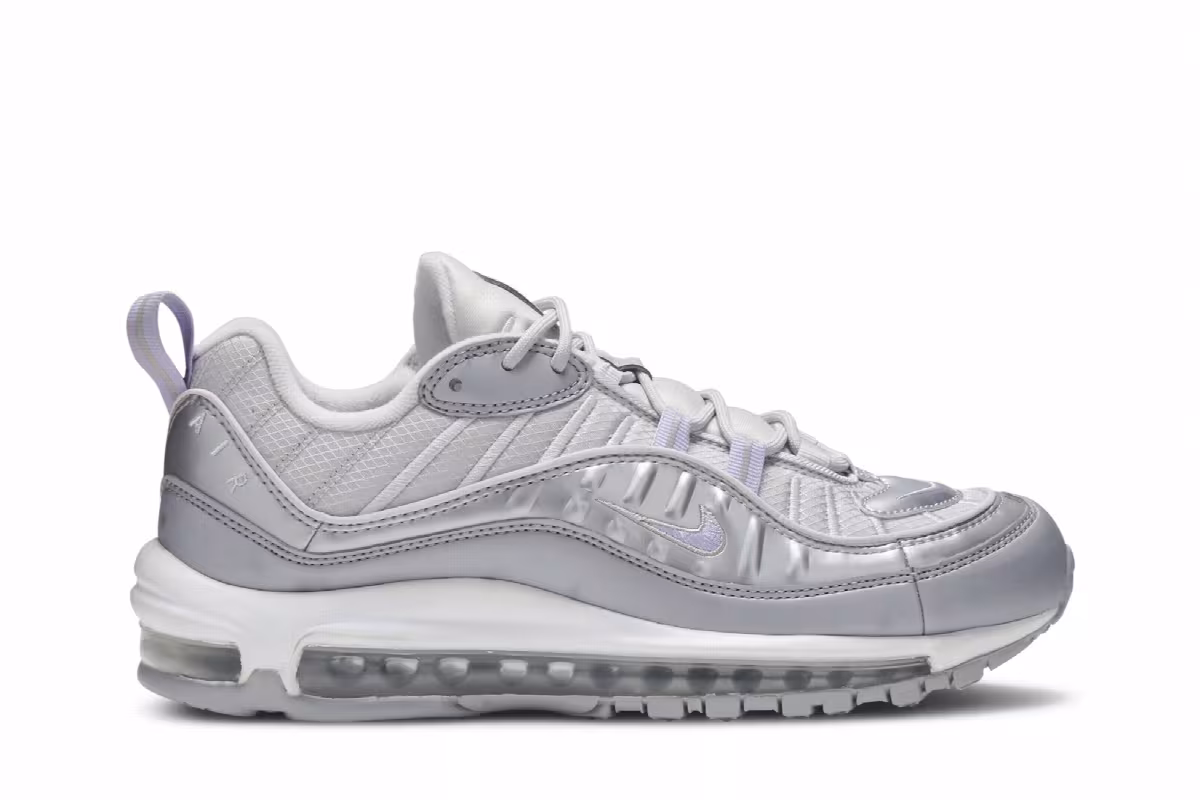 Nike Women's Air Max 98 Lilac Metallic Silver, view 2