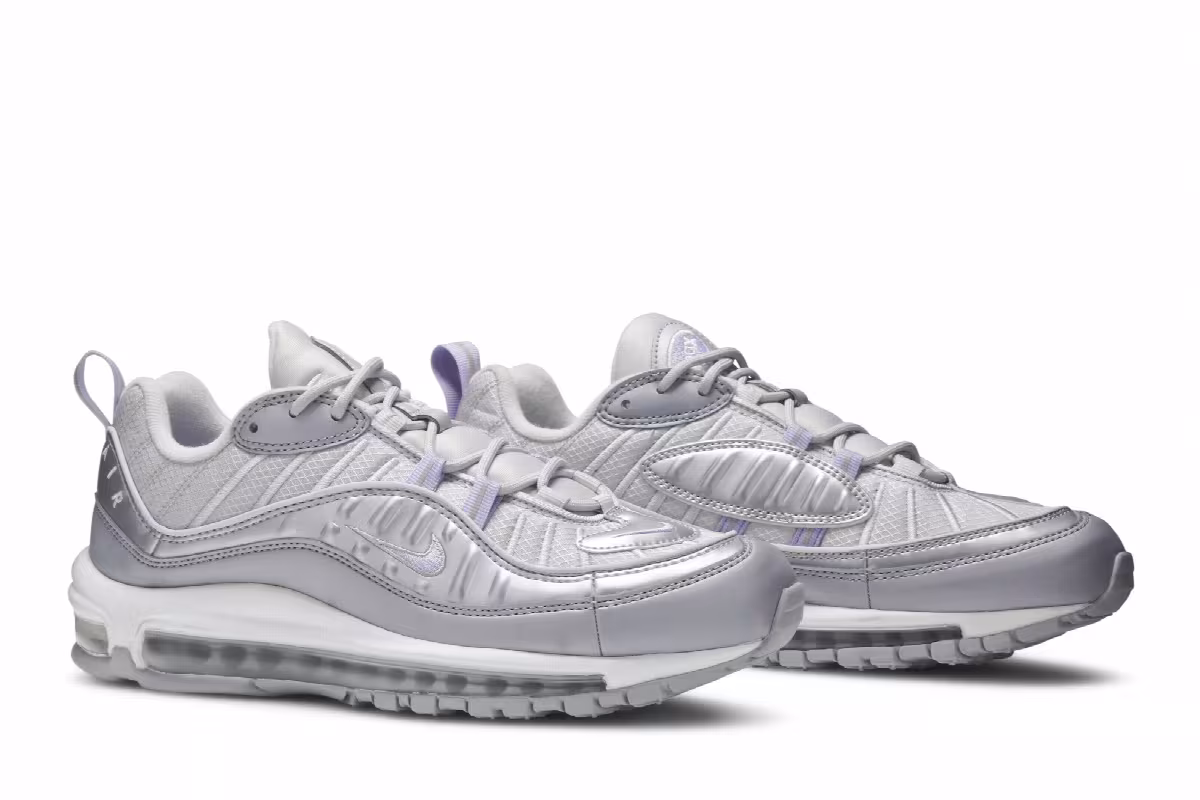 Nike Women's Air Max 98 Lilac Metallic Silver, view 9