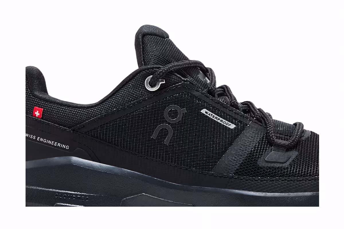 ON Women's Cloudrock Low Waterproof Triple Black, view 3