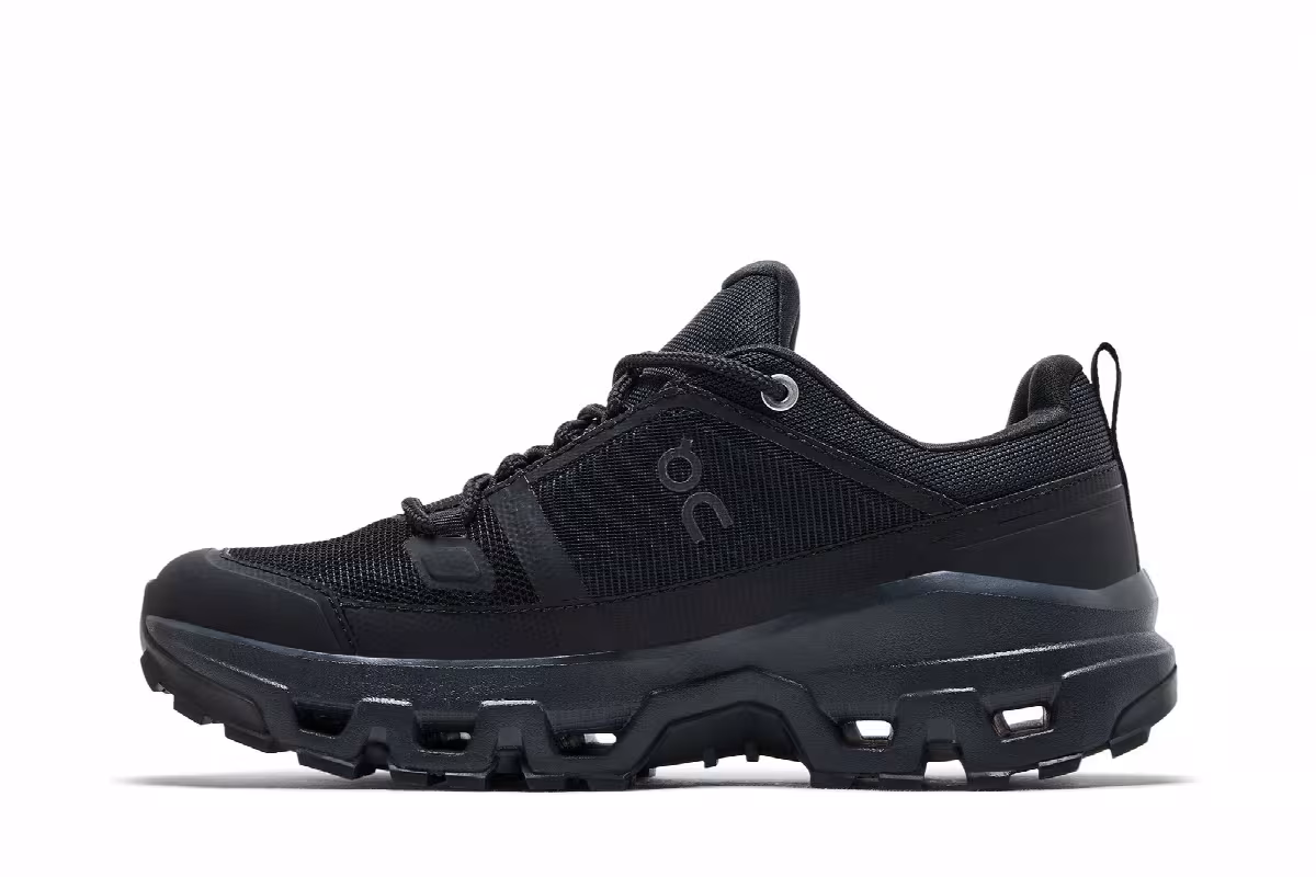 ON Women's Cloudrock Low Waterproof Triple Black, view 4