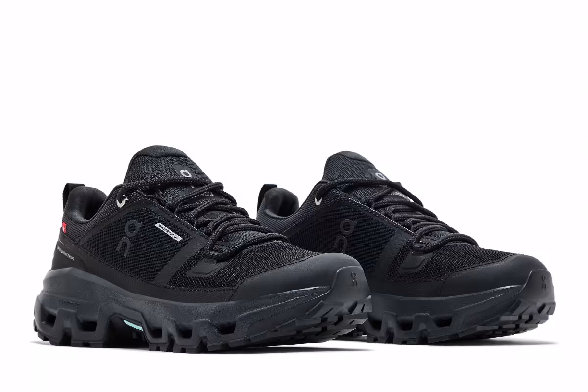 ON Women's Cloudrock Low Waterproof Triple Black, view 9