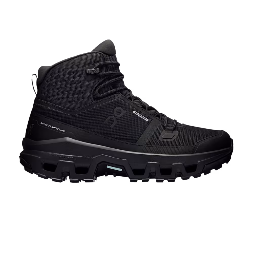 ON Women's Cloudrock Waterproof Triple Black