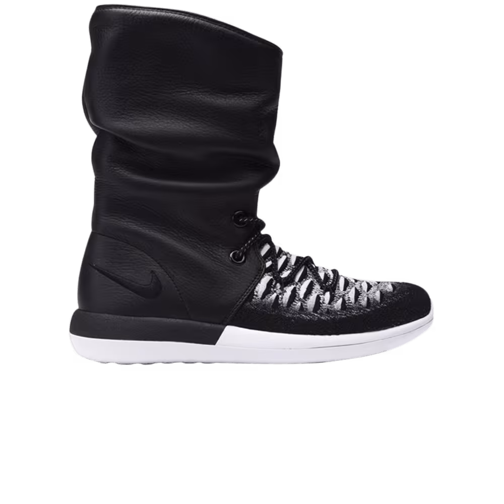 Nike Women's Roshe 2 Flyknit Hi Black White