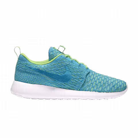 Nike Wmns Rosherun Flyknit 'Blue Lagoon Electric Green'