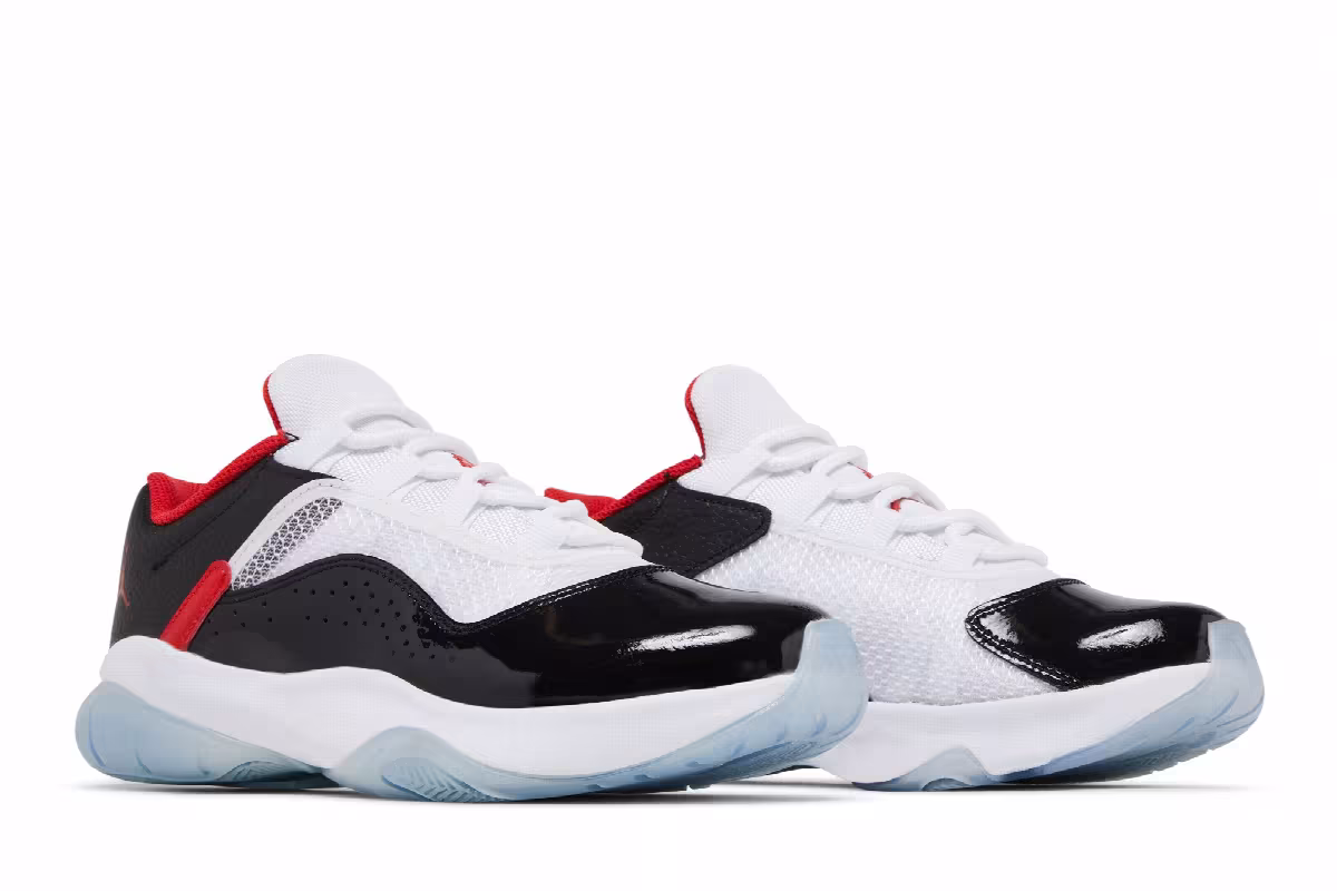 Air Jordan 11 CMFT Low GS White Black University Red, view 9
