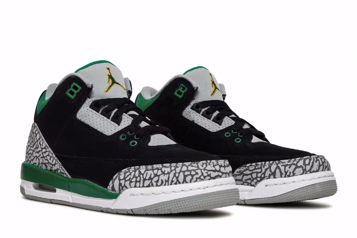 Air Jordan 3 GS Pine Green, view 9