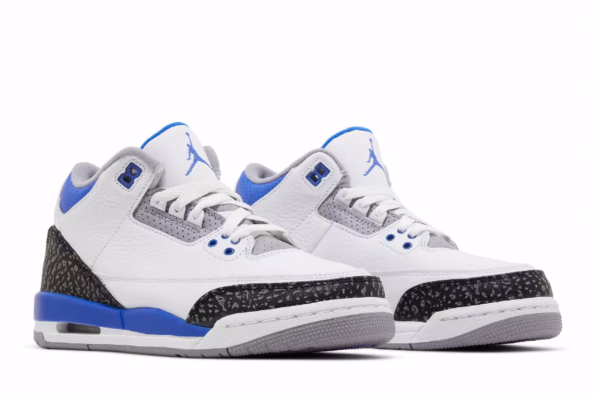Air Jordan 3 GS Racer Blue, view 9