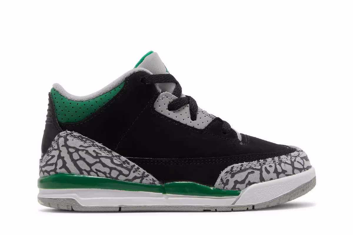 Air Jordan 3 TD Pine Green, view 2
