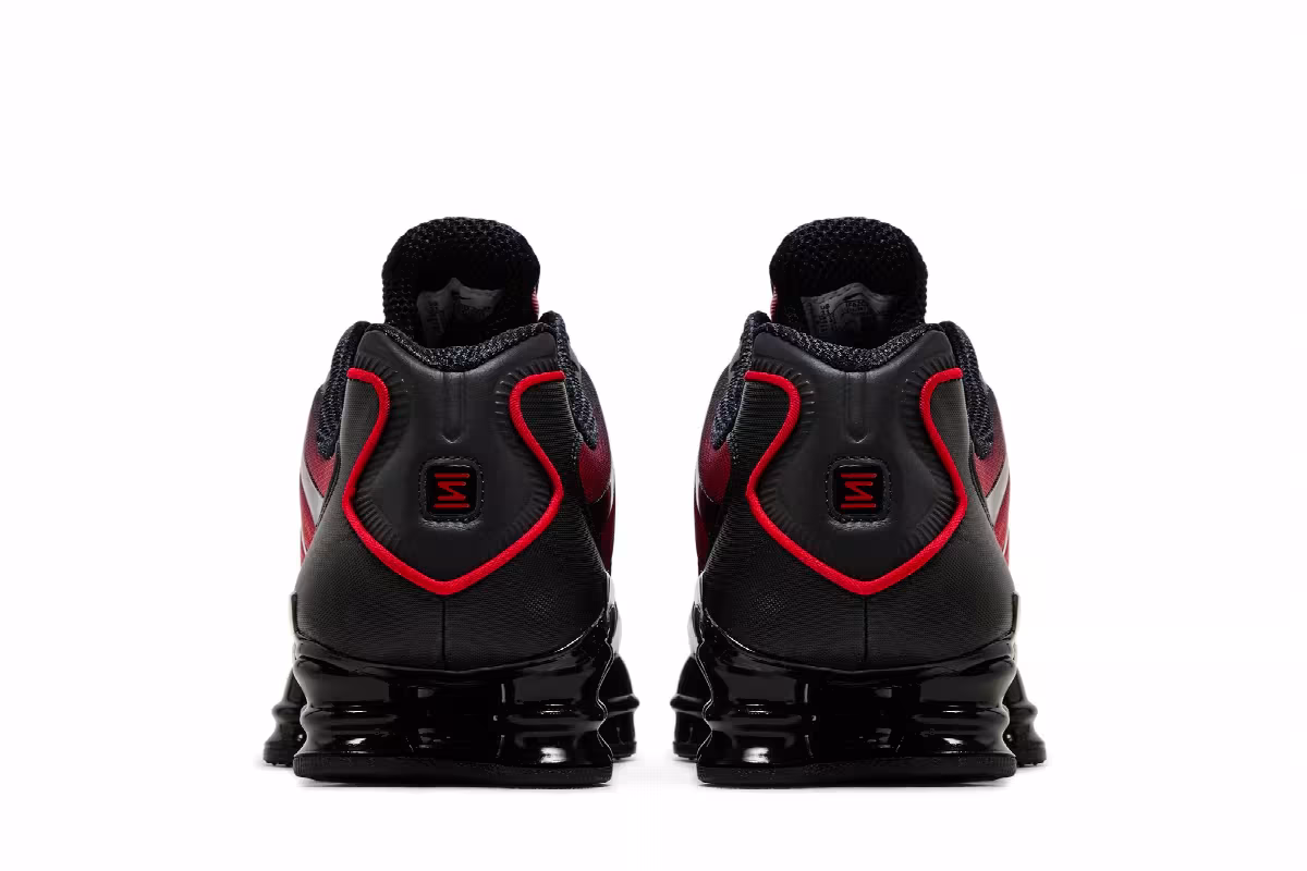 Nike Shox TL Black University Red Gradient, view 7