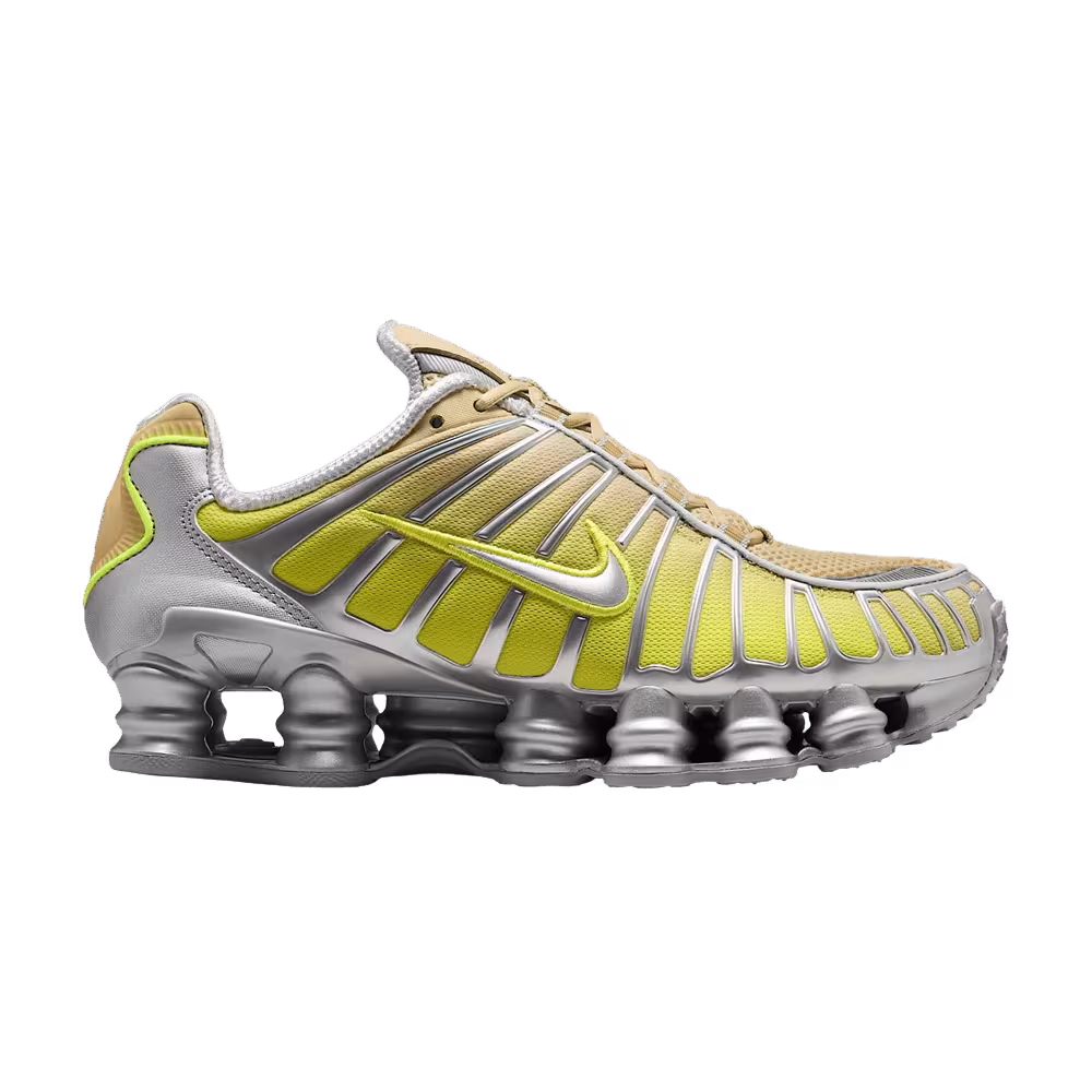 Nike Women's Shox TL Fade Team Gold/Metallic Silver/Pure Platinum/Volt