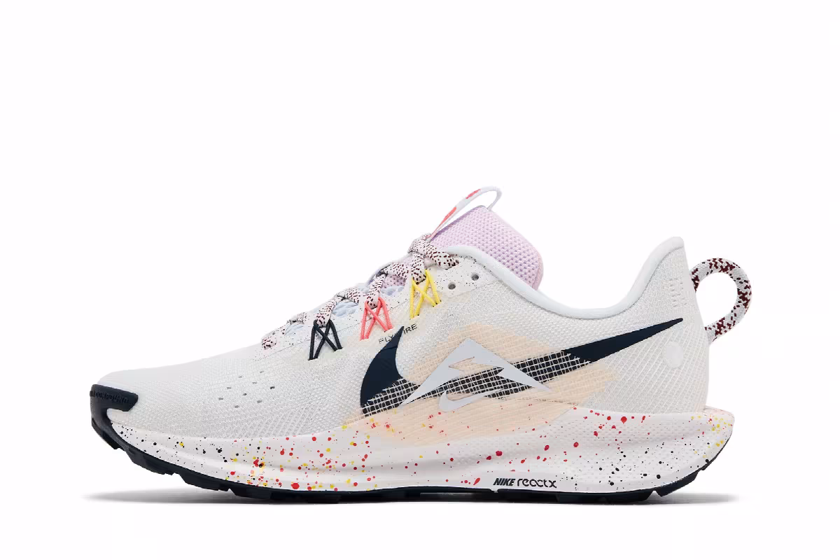 Nike Women's Pegasus Trail 5 Summit White Armory Navy, view 4
