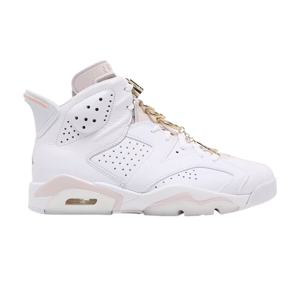 Women's Air Jordan 6 Gold Hoops