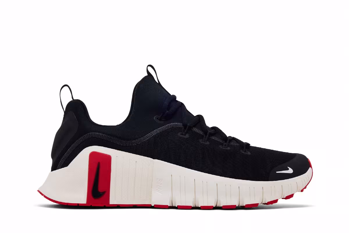 Nike Free Metcon 6 Black University Red, view 2