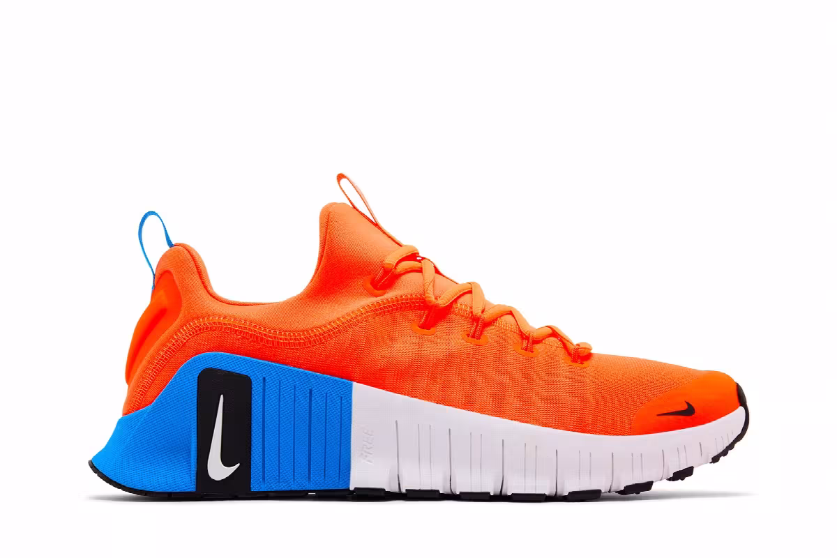 Nike Free Metcon 6 Total Orange Photo Blue, view 2