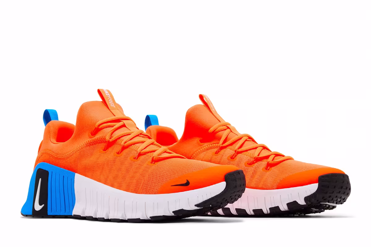 Nike Free Metcon 6 Total Orange Photo Blue, view 9